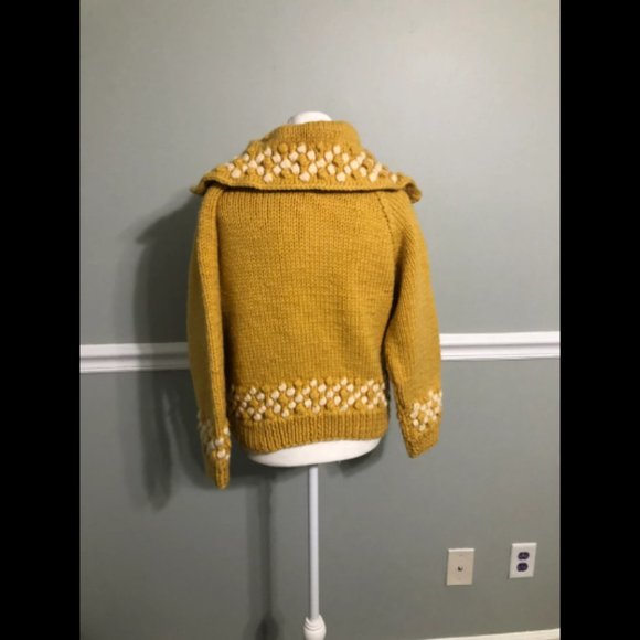 Vintage 1970s Chunky Zip Cottagecore Sweater Pullover - Picture 3 of 6